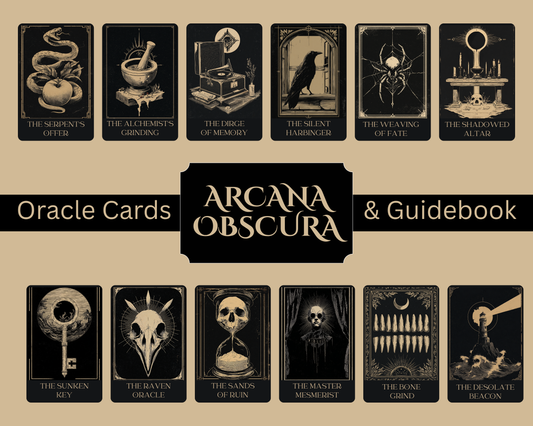 The Arcana Obscura Oracle Deck - Gothic Shadow Work (Digital Download)