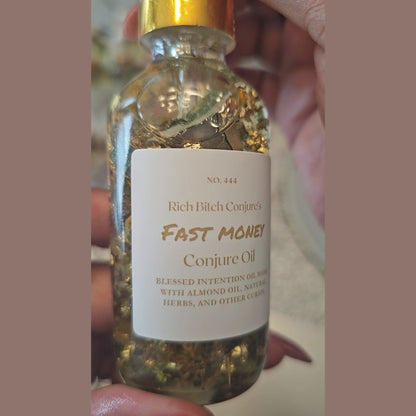 Fast Money Oil - Luxury Hoodoo Conjure Oil for Quick Cash & Prosperity