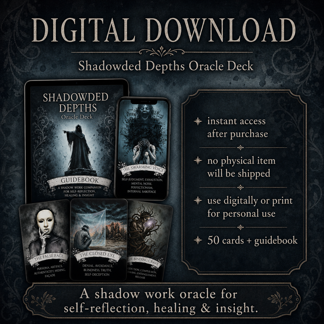 Shadowed Depths Oracle: A Shadow Work Oracle
